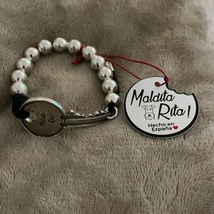 COOLSKIN Key Ball Brown Stretch Cord Bracelet